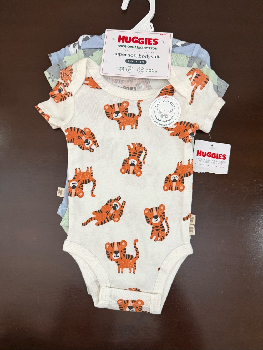 Huggies Organic Cotton Bodysuits and Two Footie Pajamas